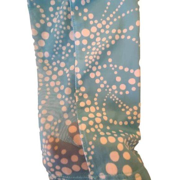 X By GOTTEX Womens Polkadot Pullover Activewear Top Aqua White Size Large NWT - Picture 7 of 13
